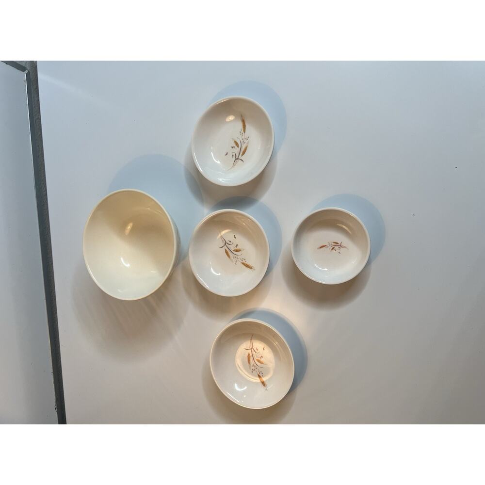 MELAMINE OIL DIPPING SAUCERS plates Set Of 5 Different Sizes VTG